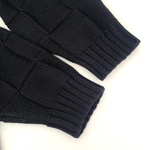 ⭐️HP⭐️ GANNI Smiley Face Oversized-Collar Basketweave Cardigan - Picture 11 of 16